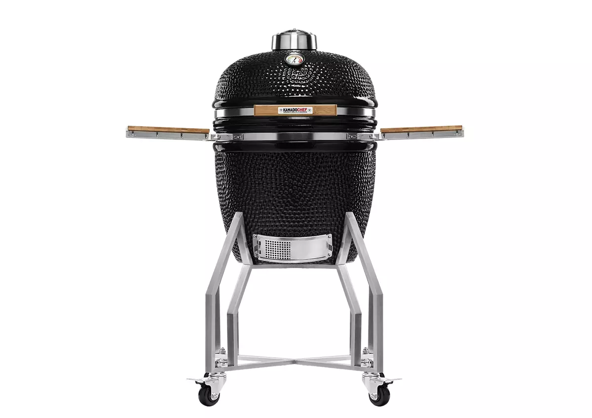 Kamado Chef 19 kerámia grill Black Dimple (rozsdamentes acél)