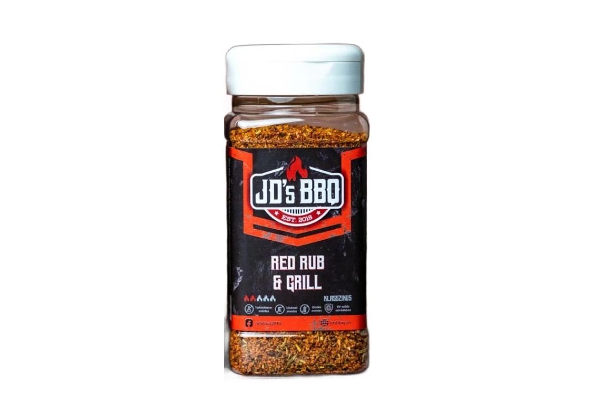 JD’s BBQ Red Rub és grill szóródobozban 300 g